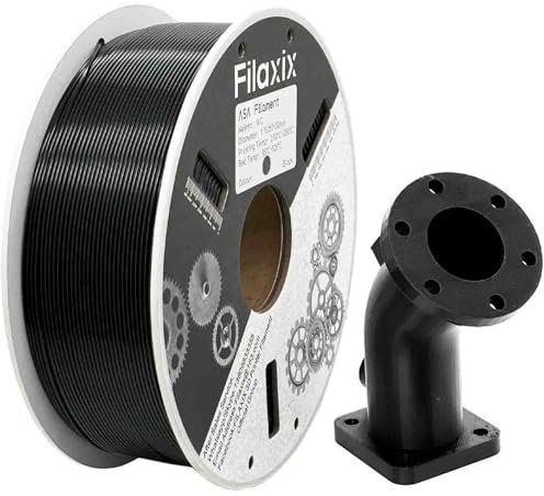 ASA Filament 1,75 mm Schwarz, ASA 3D-Filament perfekt zum Drucken von Funktionsteilen im Außenbereich, Maßgenauigkeit +/- 0,02 mm, 1kg