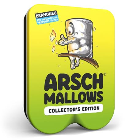 DENKRIESEN - ARSCHMALLOWS® Collector's Edition – Weniger frisst mehr | Wasserfestes Kartenspiel | Ab 9 Jahren | 2-6 Spieler | Lustiges Familienspiel | Perfekt für Spieleabende und Partys
