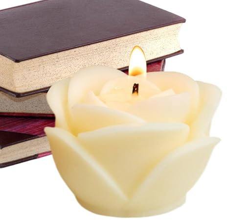 Rose Flower Candle - Decorative Floral Scented Candle, Romantic Rose Aromma | Handmade Rose-Shaped Candle, Flower Shaped Scented Candle, Natural Soy Wax Home DécorFor Table Fireplace