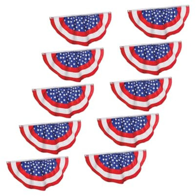 Kisangel Pride Flags Auf Stick Unabhängigkeitstag Muster 10 Stücke Dekorative Party Bunting Polyester Garten Banner