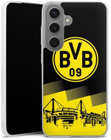 Slim Case kompatibel mit Samsung Galaxy S 25 Silikon Handyhülle transparent Hülle extra dünn BVB Borussia Dortmund Stadion
