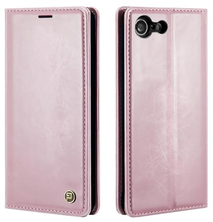 phase9 Handyhülle für Apple iPhone 7/8 / SE 2020 Klapphülle Magnetverschluss RFID-Schutz Kartenfächer Geldfach Standfunktion Vintage Schutzhülle Rosa