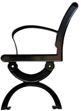 Koncey Bankgestell Outdoor Bankbeine Metall Park Bank Tischbeine Gartenbankbeine Ersatzbeine für Parkbänke Metall DIY Gestell, Schwarz(L 50 x H 74 cm)