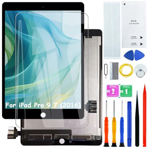 H&LYCYJ Display Schermo per iPad Pro 9.7 2016 nero A1673 A1674 A1675 | Trarre set di strumenti, IPS LCD, HD Display, sostituire lo schermo