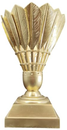Huadafun Badminton Pokal aus Harz – Sport Auszeichnung für Turniersieger, Sammler Display & Geschenk für Badminton Fans