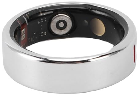 ASHATA Smart Ring for Men Women, Sports Monitoring Step Counting Fitness Tracking Water Proofing Smart Ring with Sleep Monitor Heart Rate Pressure for Business Travel (8#)