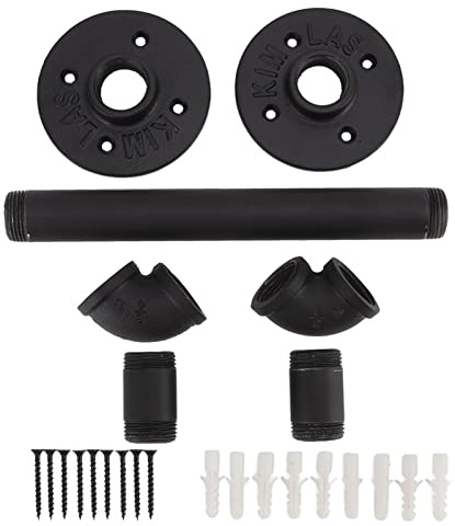 Barn Door Handle | Industrial Retro Style Black Iron Pull for Sliding Doors/Garage/Closet | Heavy Duty Decorative Handle for Home Interior & Exterior