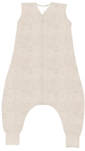 Fillikid Sommerschlafsack mit Beinen 80 cm – TOG 0,5 | atmungsaktiver Babyschlafsack aus 100% Baumwolle | mit Reißverschluss & hoher Bewegungsfreiheit | ideal für warme Nächte - Gr. 80