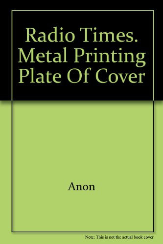 Radio Times. Metal printing plate of cover