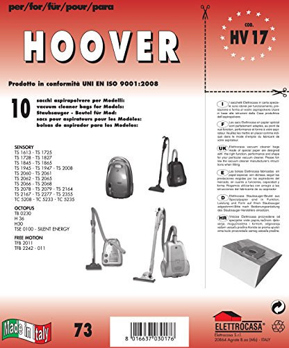 HV 17 sacchetti per aspirapolvere confezione da 10 sacchi carta