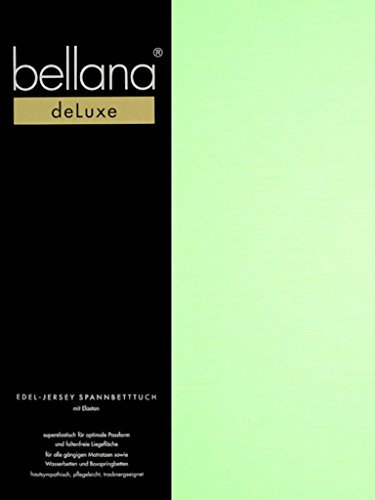 bellana® Deluxe Spannbetttuch für Wasserbetten und Boxspringbetten, 180-200 x 200-220 cm, lind