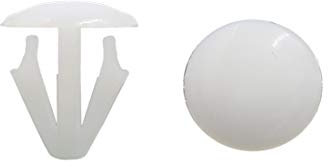 sourcing map 100pcs 15mm Diamètre trou véhicule Voiture Rivets plastique blanc Clips porte fixation