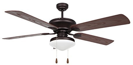 Orbegozo CP 73132 - Ventilador de techo con luz para exterior, 5 palas, 132 cm de diámetro, potencia de 60 W y 3 velocidades, negro