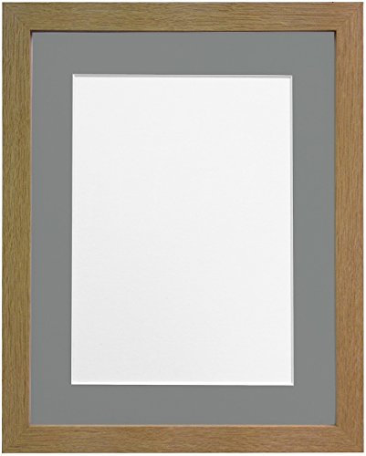 FRAMES BY POST H7-Bilderrahmen mit weißem Passepartout, Breite 25 mm, weiß, Holz, Eiche, A2 Image Size A3
