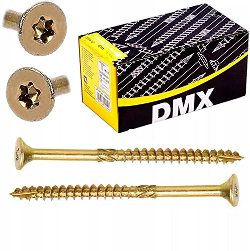 Lot de 100 vis de construction 6 x 100 mm T30 à tête fraisée à bois