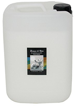 Iv San Bernard Shampoo Bianco Nero Universal Latte - Shampoo per Cani e Gatti - 10 L - Dona Luminosità e Forza al Mantello - Azione Emolliente - Ideale per Pelo Corto (020220)