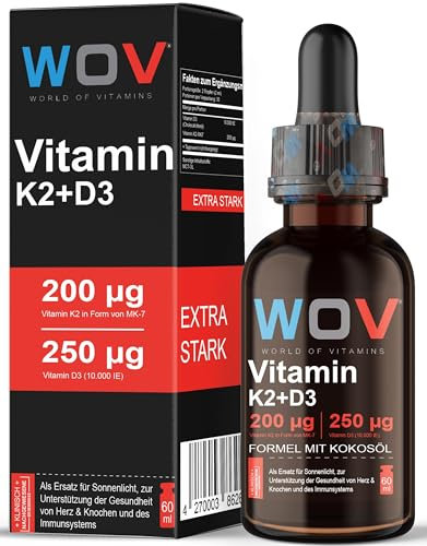 WOV® Vitamin d3 k2 Tropfen Schutz hochdosiert