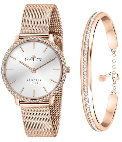 Morellato Orologio Donna in Ottone, Oro Rosa, Collezione 1930, Special Pack, Regalo Donna - R0153161504