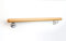 Holz-Handlauf Set mit halbrunden Abschlüssen und Haltern 50-290 cm am Stück (Eiche, 90 cm)