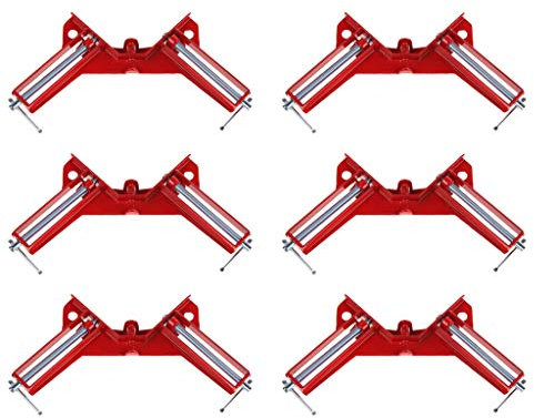 90 Grad Rechts Winkel Klemme, 6Pcs Winkelspanner Eckzwinge Winkelzwinge Holz Schweißen Rahmenspanner Bilderrahmen, für Holzarbeiten Eckenspanner Holzbearbeitung, Engineering, Schweißen