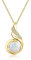 KINGWHYTE Opal Halskette 925 Sterling Silber Phönix Prinzessin Halskette, Opal Anhänger für Frauen Geburtsstein Schmuck Geburtstagsgeschenk für Sie(Gold)