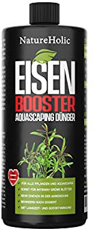 NatureHolic - Eisen Booster - I Flüssigdünger für Aquarien I Eisendünger I wichtig fürs Chlorophyll I für strahlende Blattfarben I versorgung Aller Aquascapes und Pflanzeaquarien I 500 ml
