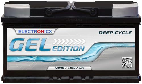 Batteria al gel Electronicx Edition 120 ah 12v per camper e barche