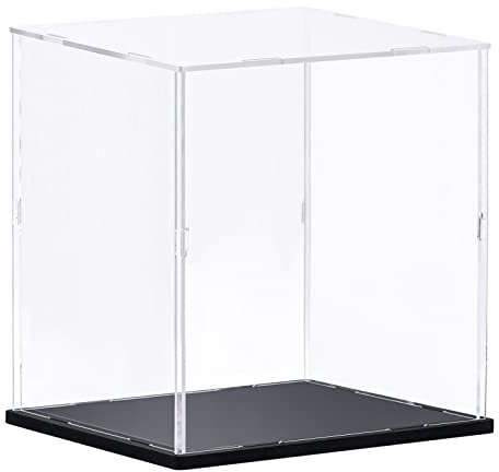 sourcing map Klar Vitrine Acrylbox, Versammeln Durchsichtig Box Staubdicht Schaukasten 35x30x35cm für Sammlerstücke, Handwerk
