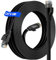 Cable Ethernet 10 metros - Cat 6 Cable de Red Alta Velocidad 10m Plano LAN Cable Gigabit (10 Clips), Rj45 10 metros Cable Internet Negro Exterior Interior Impermeables para Router Ordenador MóDem Xbox