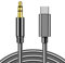Cable auxiliar para Samsung Galaxy A12, A13, A22, A33, A53, A73, A52s, A52, 5g, USB C a 3,5 mm, estéreo de alta fidelidad, tipo C a auriculares auxiliares, cable auxiliar para coche, adaptador USB C a