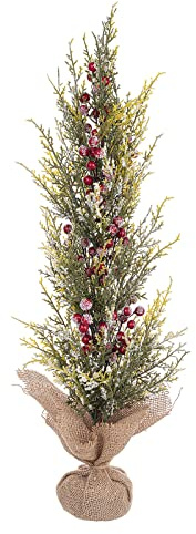 Magie di Natale Albero di Natale Pino Jaxon con bacche rosse 70 cm decorazione natalizia