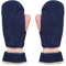 Becksöndergaard Band Emerald Mittens - Fäustlinge Damen in der Farbe Blau (Maritime Blue) mit rosa Details Größe S/M aus 100% Acryl - 2207503004