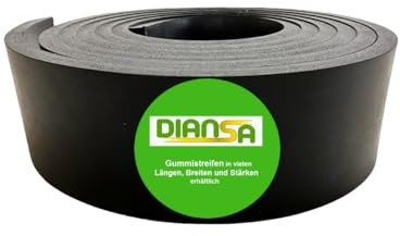 Gummistreifen bis 5m Länge in 20mm dick und 5 Verschiedene Breiten Hartgummi Vollgummi Gummiauflage Gummi-Platte-Matte Schürfleiste Schneeschieber Schneeschild (Länge: 1m, Breite: 80mm (8cm))