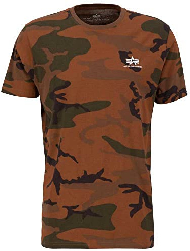 Alpha Industries Backprint T Camo T-Shirt für Herren Burned Camo