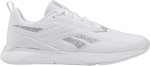 Reebok Women's Nanoflex 2 Sneaker, White/Cold Grey/Silver Metallic, 41 EU