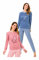 Il Granchio Pigiama Donna Invernale in Caldo Jacquard Pigiama Donna Felpato Diverse Fantasie (6031 Malva, XXL)