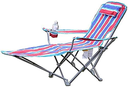 Stuhl Sonnenliege Freizeit mit Kissen Liegegarten Sonnenliegen Strand Klappdeck Büro Outdoor Garten Siesta Klappbare Chaiselongue Zusammenklappbarer Sitz und Liege (Farbe A),A,