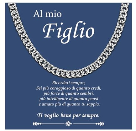 Cheerslife Idee Regalo Uomo Collana per Lui Regalo per Figlio Collana | Regalo Fidanzato Marito Figlio Idee Regalo San Valentino Regalo Uomo Compleanno Fidanzato Anniversario Regalo Collana Uomo