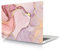Coque Compatible avec MacBook Air 13 Pouces 2020 2019 2018 Version A2337 M1 A2179 A1932 avec Retina Display Touch ID, Étui Rigide Protecteur en Plastique, Marbre Rose