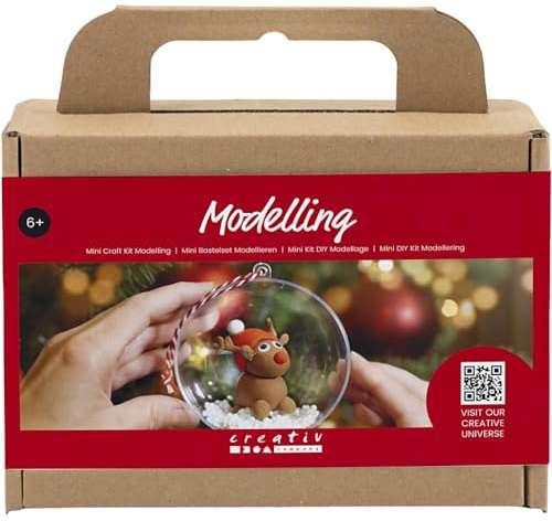 DIY Modellage Set Weihnachtskugel Rentier