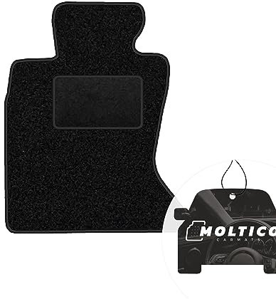 moto-MOLTICO Fahrer Fußmatte Auto Velours Fahrerseite Autoteppiche Schwarz Fahrermatte 1-teilig passend für BMW 5er F10 F11 X-Drive 2010-2017