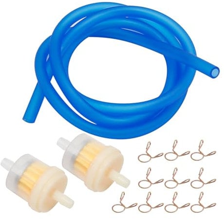 Hoypeyfiy Fuel Line Hose Tubing Petrol Pipe Filter Clamps for ATV Dirt Bike Go Kart Most Scooter Moped Pocket Bike Motorcycle Parts Gas Line