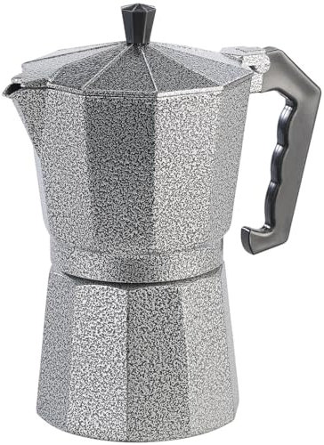 Cucina di Modena Espresso-Kaffeekannen: Espresso-Kocher in Hammerschlag-Optik, für 9 Tassen, 400 ml (Outdoor-Espressokocher, Türkische, Mokkamaschine)