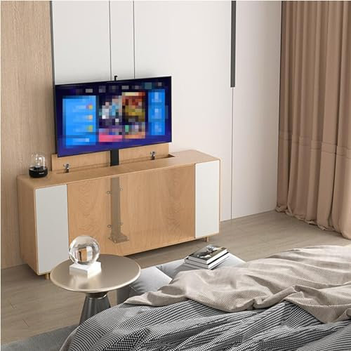 THEGA Support De Télévision - Ascenseur TV Motorisé, Support TV Motorisé avec Télécommande, pour Les Téléviseurs 26-75 Pouces, Longueur De Course 105 Cm/41,3 Pouces Ascenseur TV Électrique