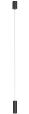 Licht-Erlebnisse Hängelampe Metall schmal Ø 4 cm H: max. 130 cm verstellbar für R35 GU10 Schwarz Modern Hängeleuchte Küche Esszimmer Wohnzimmer