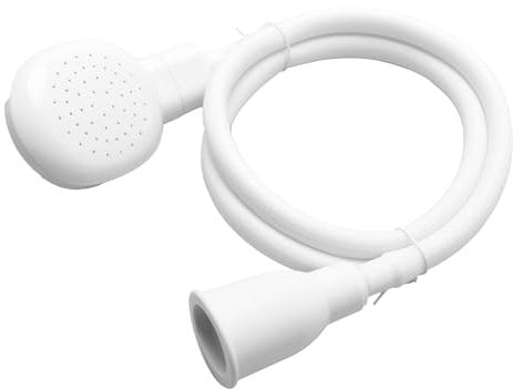 Vanyibro Pommeau de douche à main avec robinet unique pour lavabo de bain blanc avec tuyau de pulvérisation, pommeau de douche pour salle de bain, mitigeur à pression, adapté pour le bain des bébés a