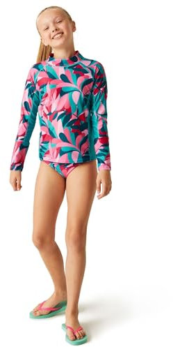 Regatta Kids Hoku II Long Sleeve UV Protect Rash Vest - Tahoe Blue - 3-4 Yrs