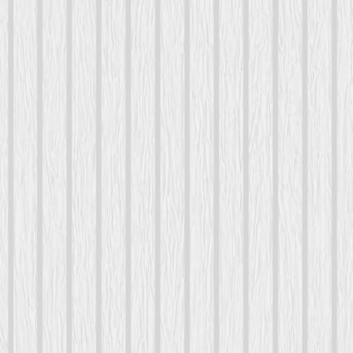 Crystals Wood Slats White Wallpaper - Glamorous Stylish Feature Wall - Glitter Encrusted Textured Vinyl