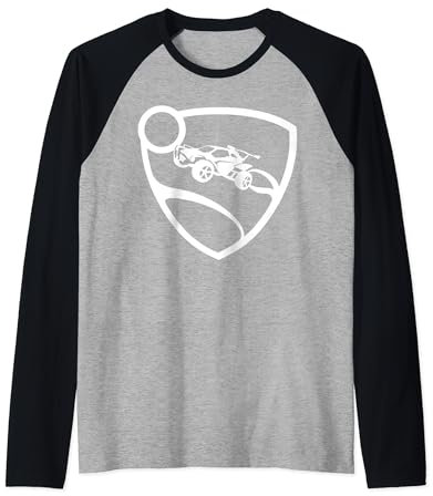 Weißes Rocket League-Logo Raglan