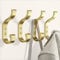 jockcaras Goldene Wandhaken zur Wandmontage - 4 Stück Metall-Kleiderhaken für Mäntel, Handtücher, Kleidung, Hüte, Taschen & Schlüssel, robust & vielseitig einsetzbar